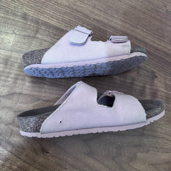 Birkenstock Arizona Vegan Soft Pink Canvas Kid Sandals. Size 31 (Kid’s 13-13.5) - Picture 12 of 16